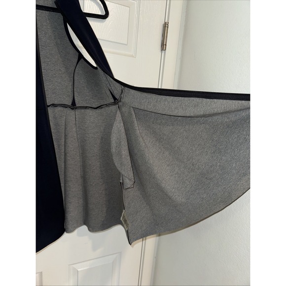 T by Alexander Wang Scuba Skater Mini Dress Navy Size M Halter Racerback Stretch - Picture 8 of 12